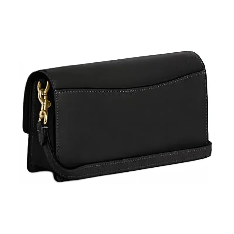 COACH Eliza Cow Leather Shoulder Bag Crossbody Bag Small Size Women's Black-1