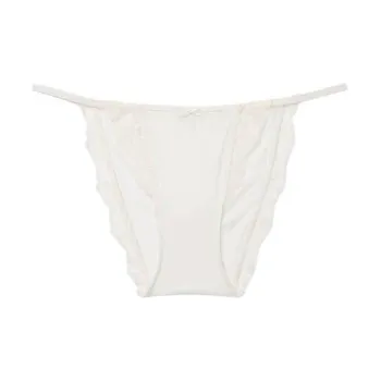 Victoria's Secret PINK DREAM ANGELS Floral Lace Trim With Low Waist/ CW Underpants Women's 1 Pack Coconut White