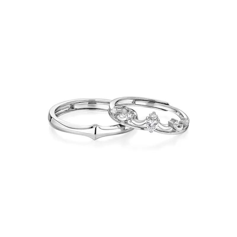 KADER 925 Sterling Silver Rings Unisex Silver white Gift Box-1