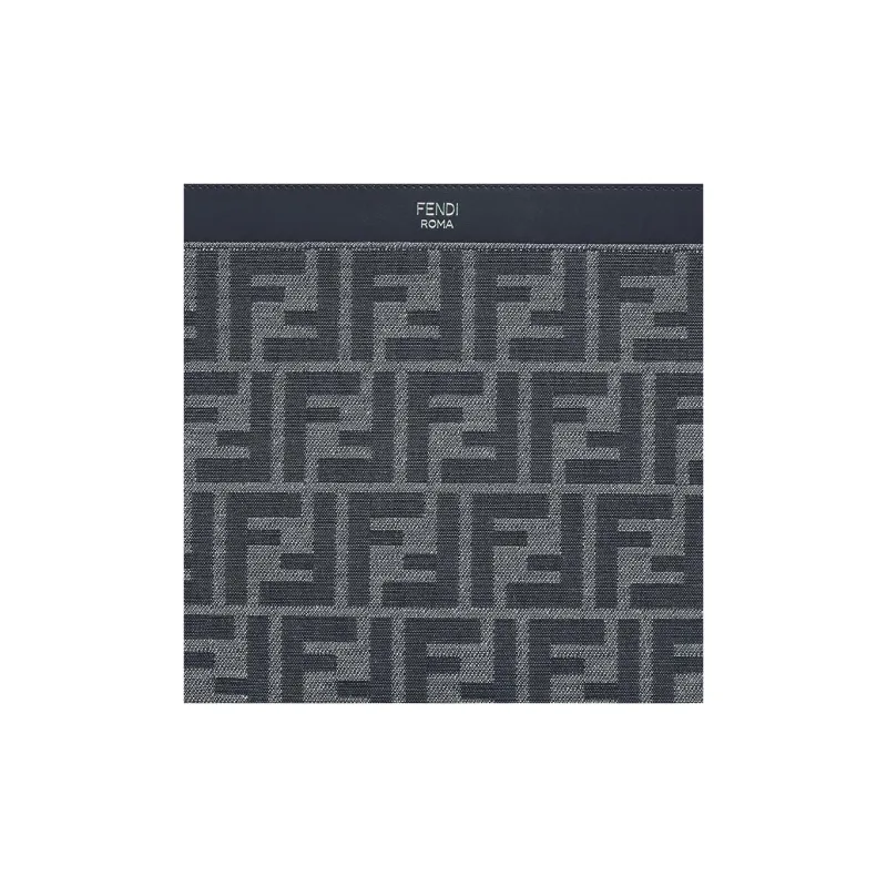 FENDI Cotton With Polyester Clutch Medium Size Men's Blue-3