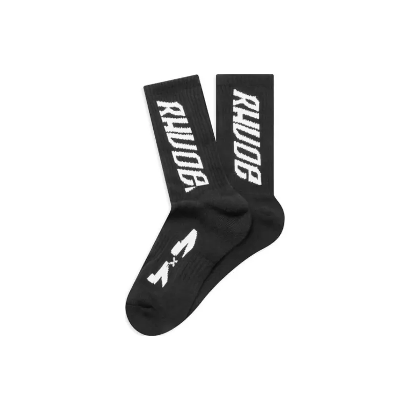 RHUDE Sport Socks - Black Mid-Calf Socks Men's 1 Pack Black-0