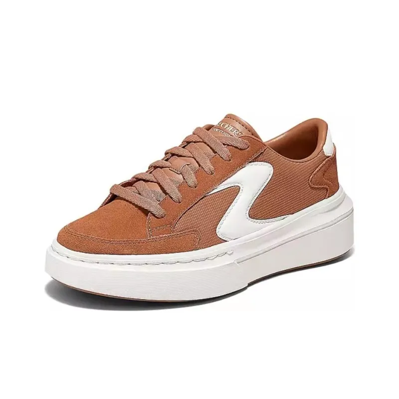 Skechers Court Classics Breathable Support Low Top Skateboard Shoes Women's Umber-1