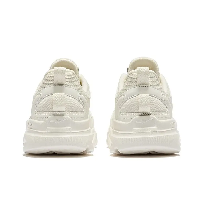 Erke Faint Moon Abrasion Resistant Breathable Low Top Casual Shoes Men's Microcrystal White-3