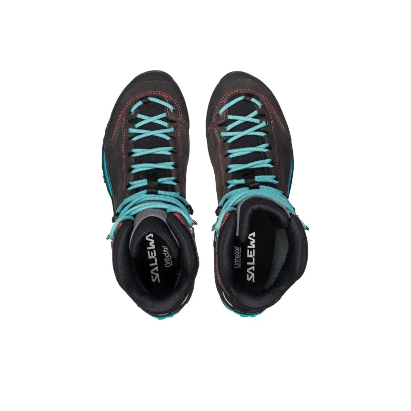 SALEWA GORE-TEX Anti-Slip And Wear-Resistant Water-Resistant Mid-Top Trekking Shoes Women's Black-1
