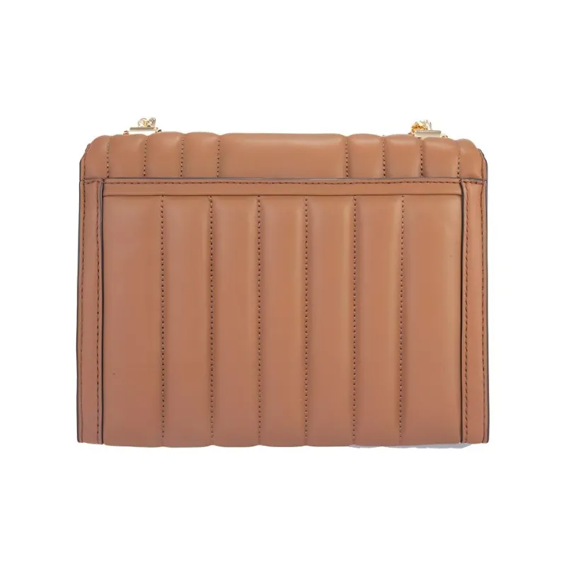 MICHAEL KORS Whitney Embossed Goat Skin Envelope Bag Shoulder Bag Crossbody Bag Large Size Women's Caramel Brown-4