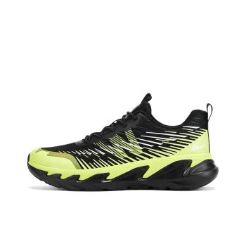 Warrior Rebound Wear Resistant Slip Resistant Low Top Casual Shoes Men's Black Neon Green