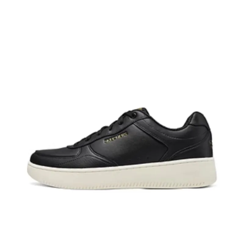 Skechers Court Classics Breathable Support Low Top Skateboard Shoes Men's Black White-0