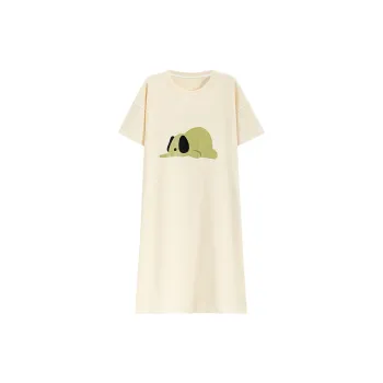 Tianmicat Nightgown Women's Beige Apricot