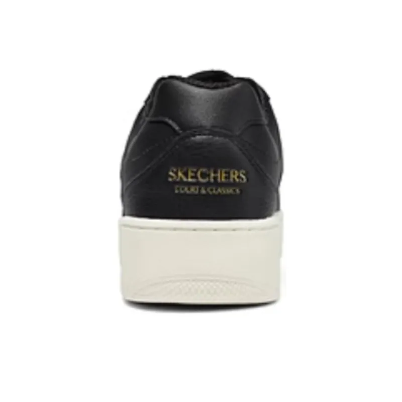 Skechers Court Classics Breathable Support Low Top Skateboard Shoes Men's Black White-3