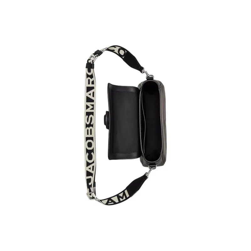MARC JACOBS Smooth Leather Portable Crossbody Bag Shoulder Bag Unisex Black-3