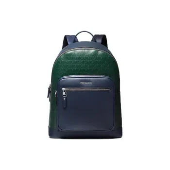 MICHAEL KORS Hudson Backpack Artificial Leather Men's Green/Dark Blue