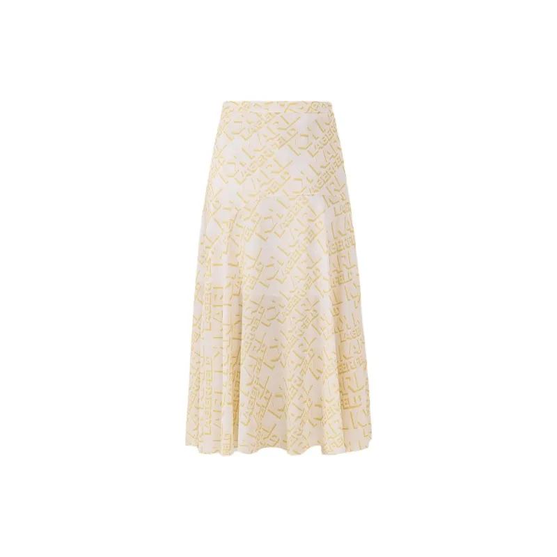 KARL LAGERFELD SS24 Casual Long Skirt Women's Yellow-1