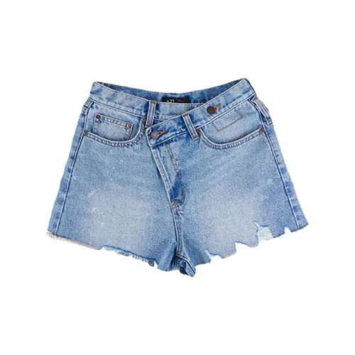 A21 Denim Shorts Women's Light Medium Blue