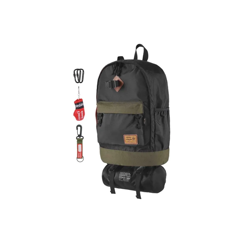 Rough Enough Polyamide Backpack Regular Unisex Black/Army Green-4