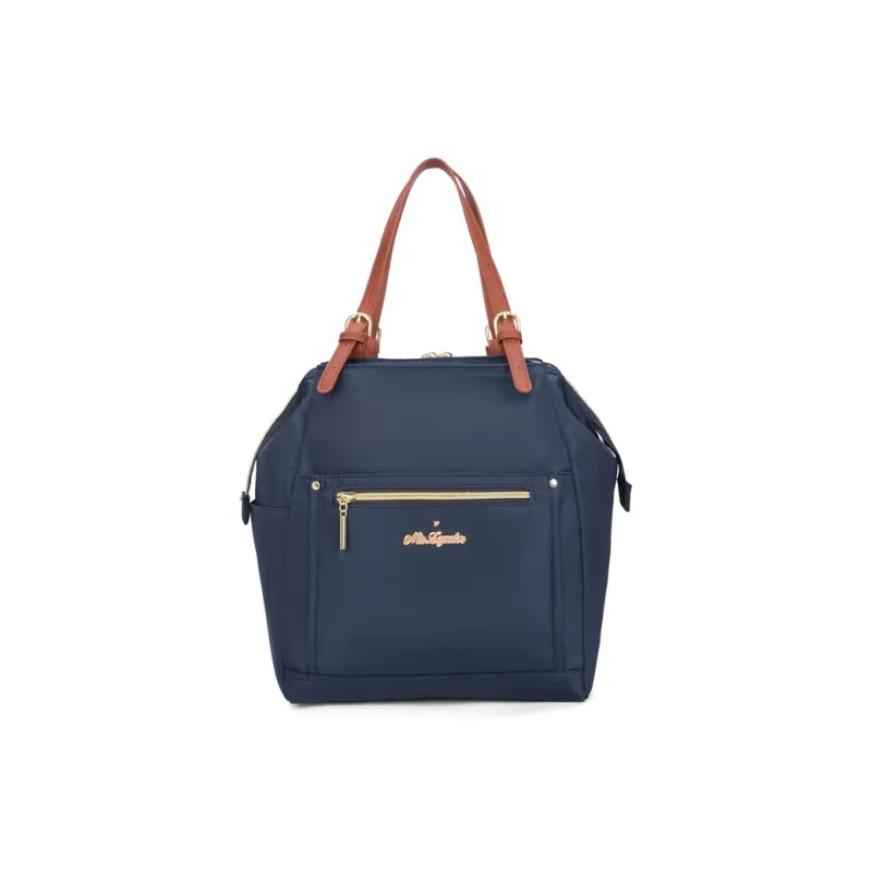 MISZAPATOS High quality Fabric Backpack Women's Yellow/Cyan/Ivory/Black/Blue-4