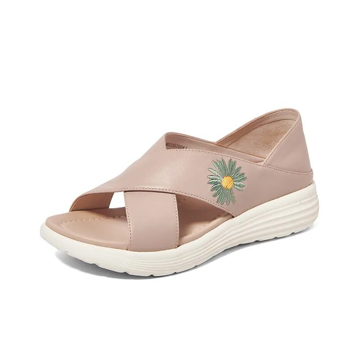 PT'SON Beach Sandals Women's White, Pink-9