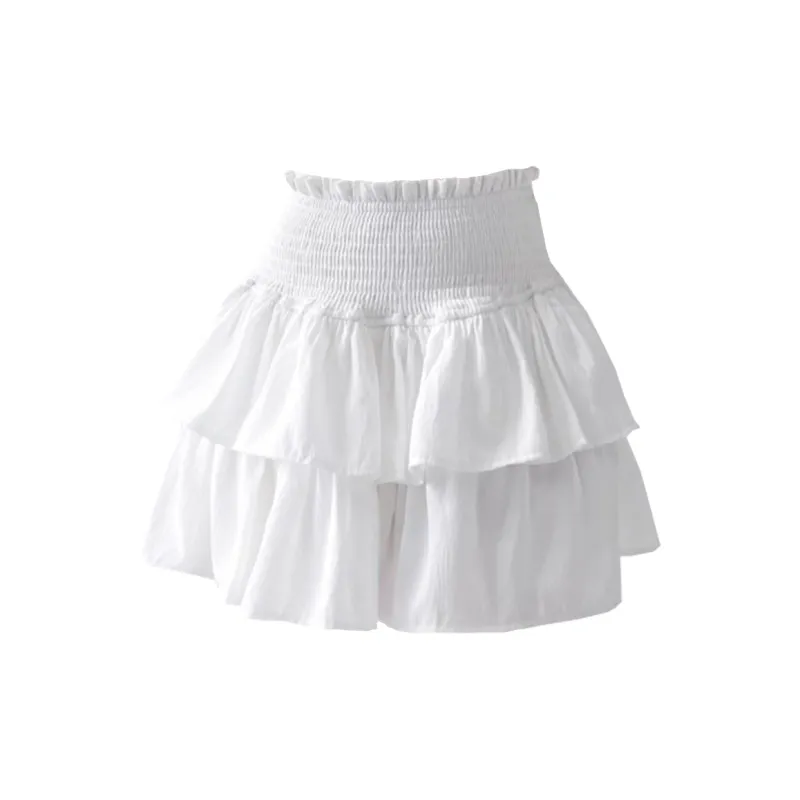 Concubine Zhu Casual Short Skirts Women's White-1