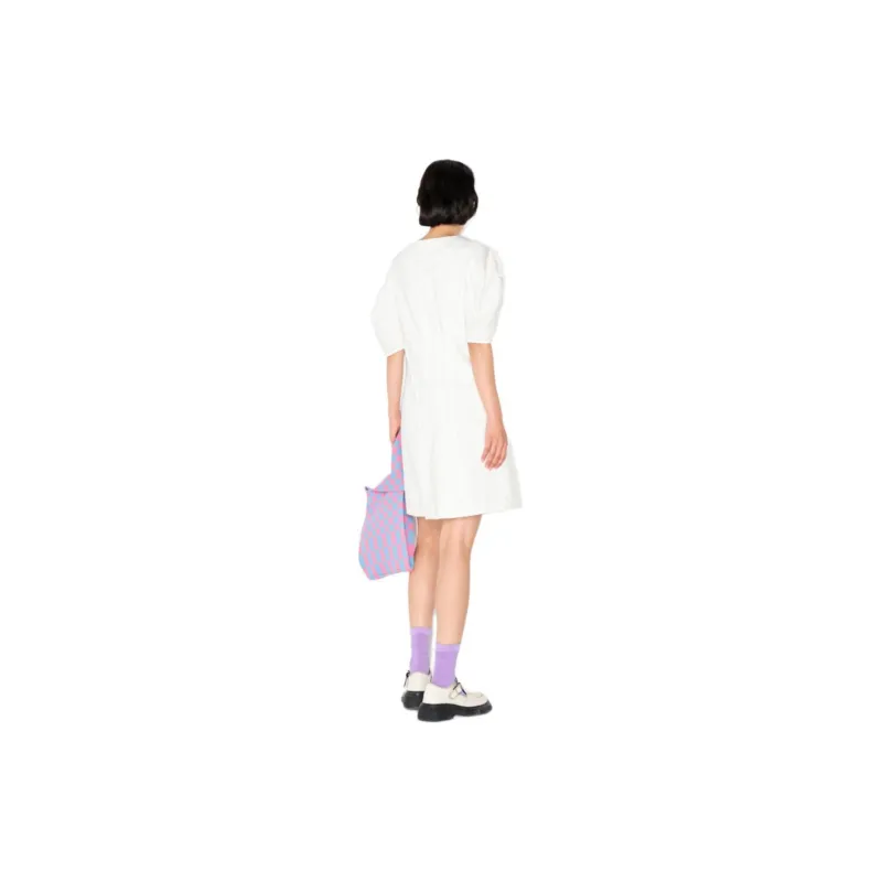 MASFER.SU Short Sleeved Dresses Women's White-0