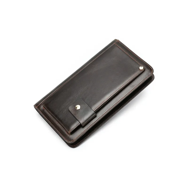 DOSRFINI Genuine Leather Clutch Men's Black/Coffee/Oil Coffee-3
