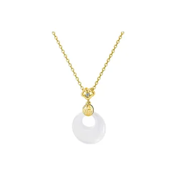 Heart Grass Chalcedony Necklaces Women's