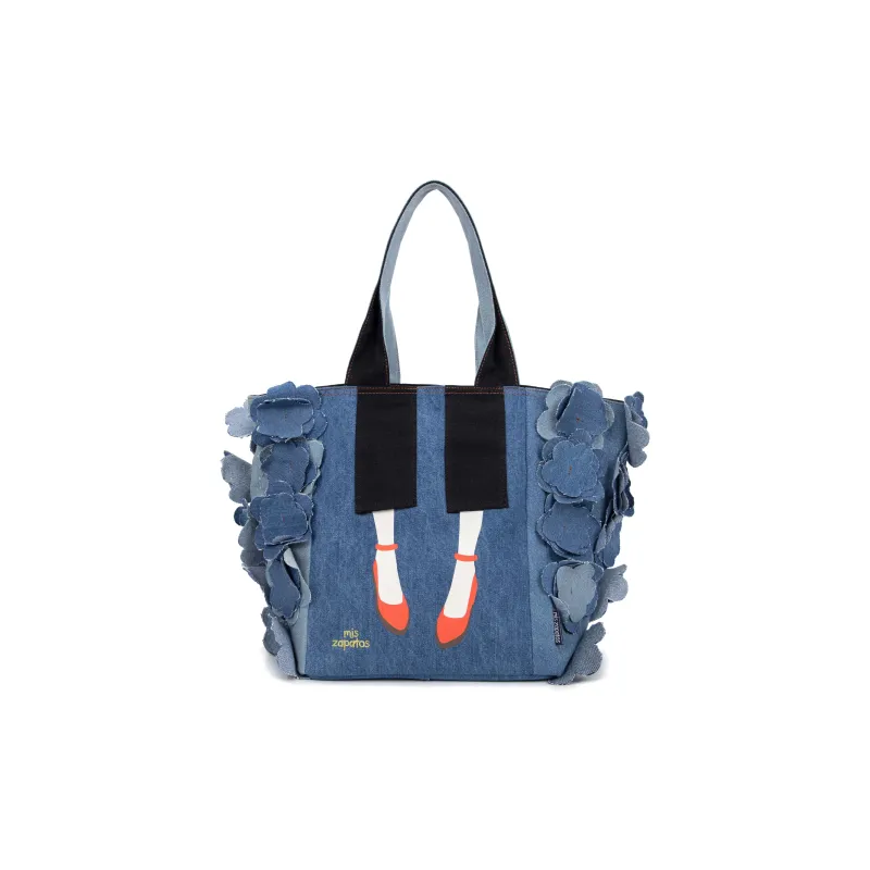 MISZAPATOS Denim Shoulder Bag Women's-7