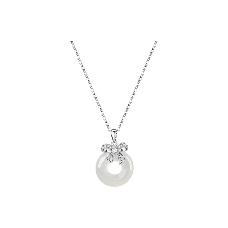 Misongma Chalcedony New Chinese Style Sweet Style Vintage Collarbone Chain Women's-0