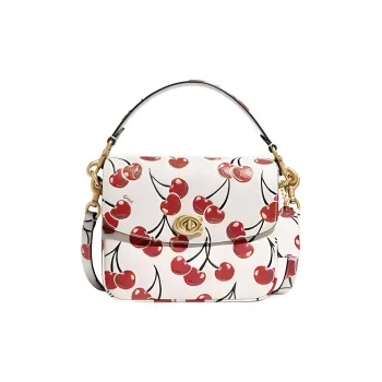 COACH Cassie Leather Handbags Crossbody Bags Small Size Women's White Red