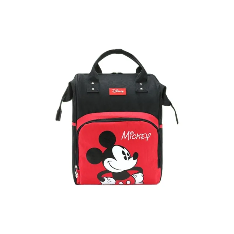 Disney Fabric Mommy Bag Backpack Regular Unisex Black Red-4