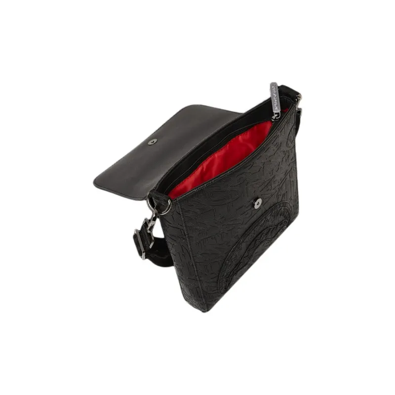 SPRAYGROUND Polyvinyl Chloride Crossbody Bag Shoulder Bag Unisex Black-3