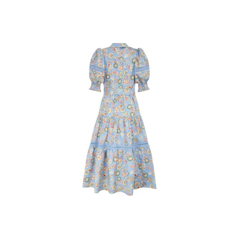 DVF Diane Von Furstenberg Short-Sleeved Dresses Women's Blue-1