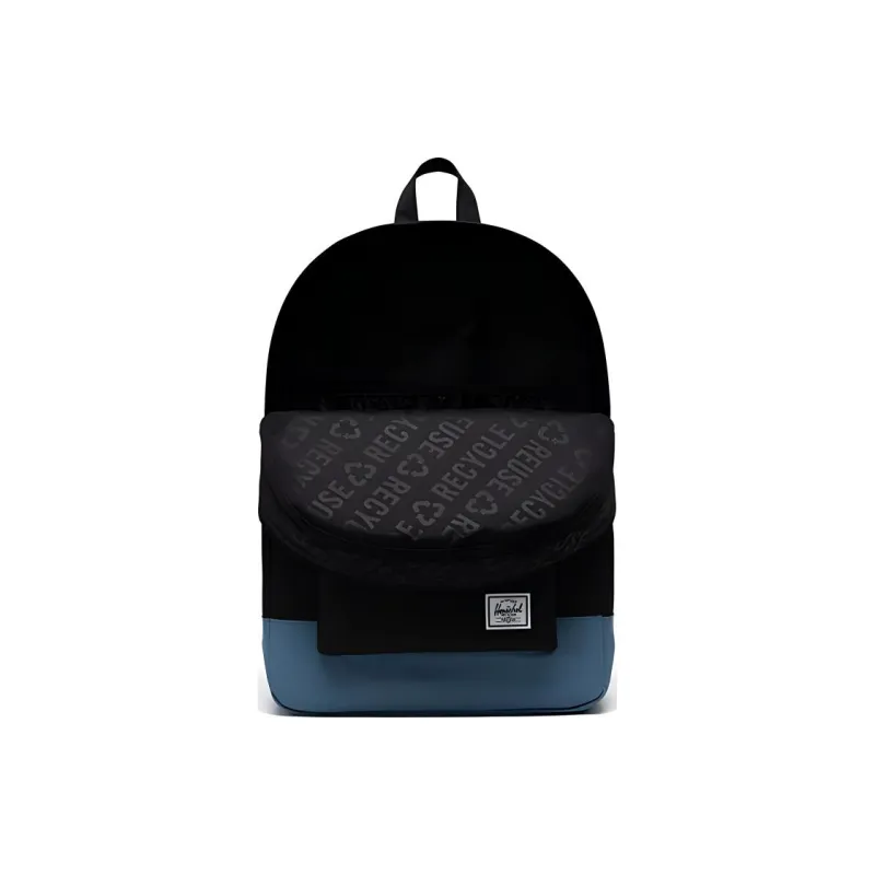 Herschel Recycled Material Backpack Extra Large Unisex Classic Black/Surge Blue-2