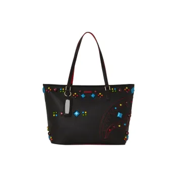 SPRAYGROUND Artificial Leather Tote Bag Shopping Bag Shoulder Bag Handbag Unisex Black