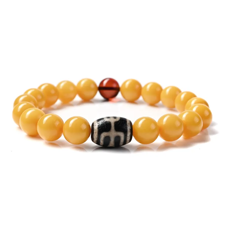 Abby's Wonderland Amber Beeswax Fine Jade Bracelets Unisex-1