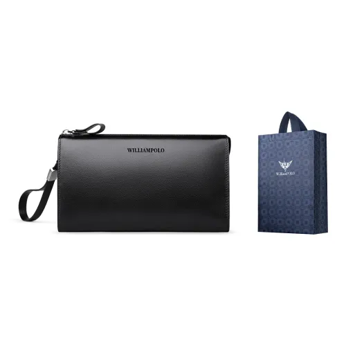 WilliamPOLO Cow Leather Clutch Anti Theft Handle Envelope Bag Multifunction Cell Phone Pouch Regular Men
s Multicolor