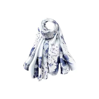 Eucalyptus Ornamentation Silk Scarves Women's