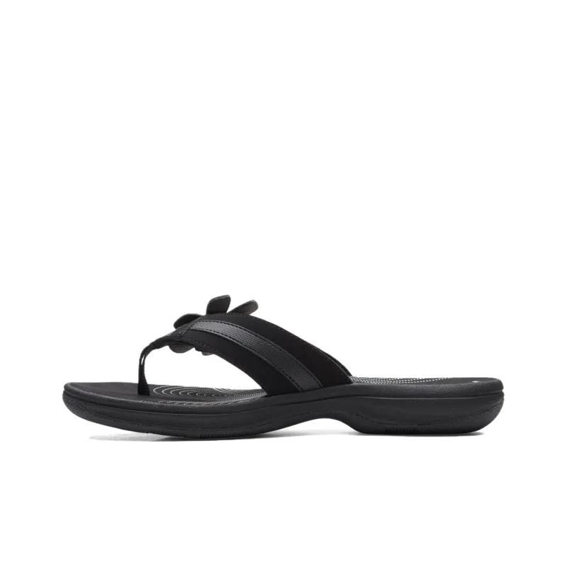 Clarks EVA Flip Flops Women's Charcoal Black-1