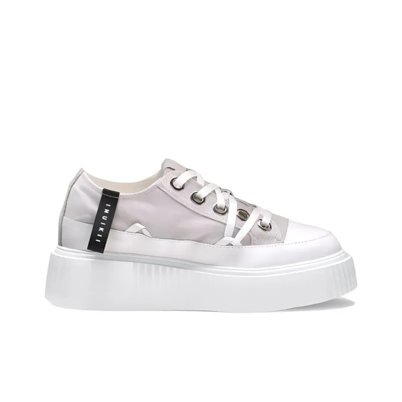 Inuikii Matilda Low Top Canvas Shoes Women's Light Gray-1