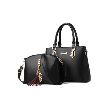 Dusen Kangaroo PU Crossbody Handbag Regular Women's Black/Burgundy/Earth Yellow/Royal Blue