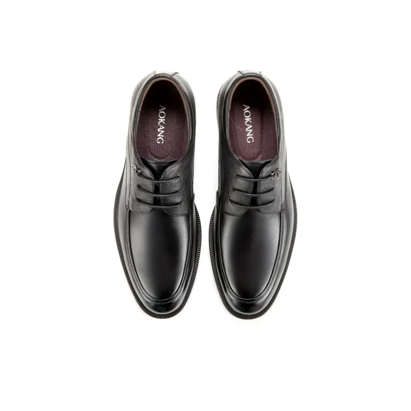 AOKANG Business Commute Derby Shoes Dress Shoes Men's Black-3