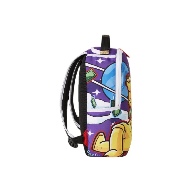 SPRAYGROUND Fabric Backpack Mini Unisex Yellow Purple-3