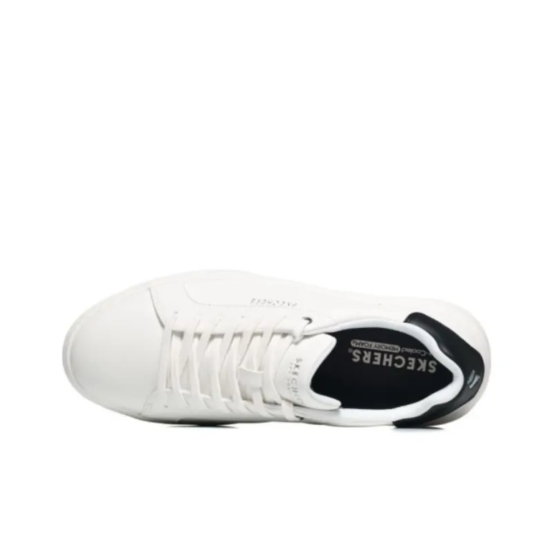 Skechers Street Cushioning Wear Resistant Low Top Skateboard Shoes Men's White-3