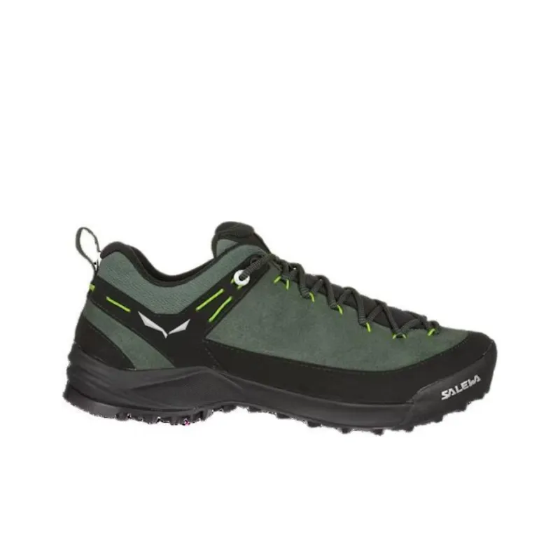 SALEWA Cushioned Anti-Slip Wear-Resistant And Water-Resistant Low-Top Trekking Shoes Men's Green Black-1