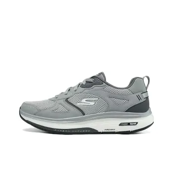 Skechers MEN'S GO WALK Cushioning Coverage Rebound Low Top Casual Running Shoes Men's Gray