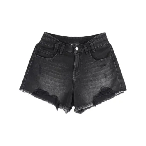 A21 Denim Shorts Women's Black Gray