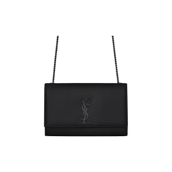 SAINT LAURENT KATE Leather Shoulder Bag Crossbody Bag Medium Size Women's Black