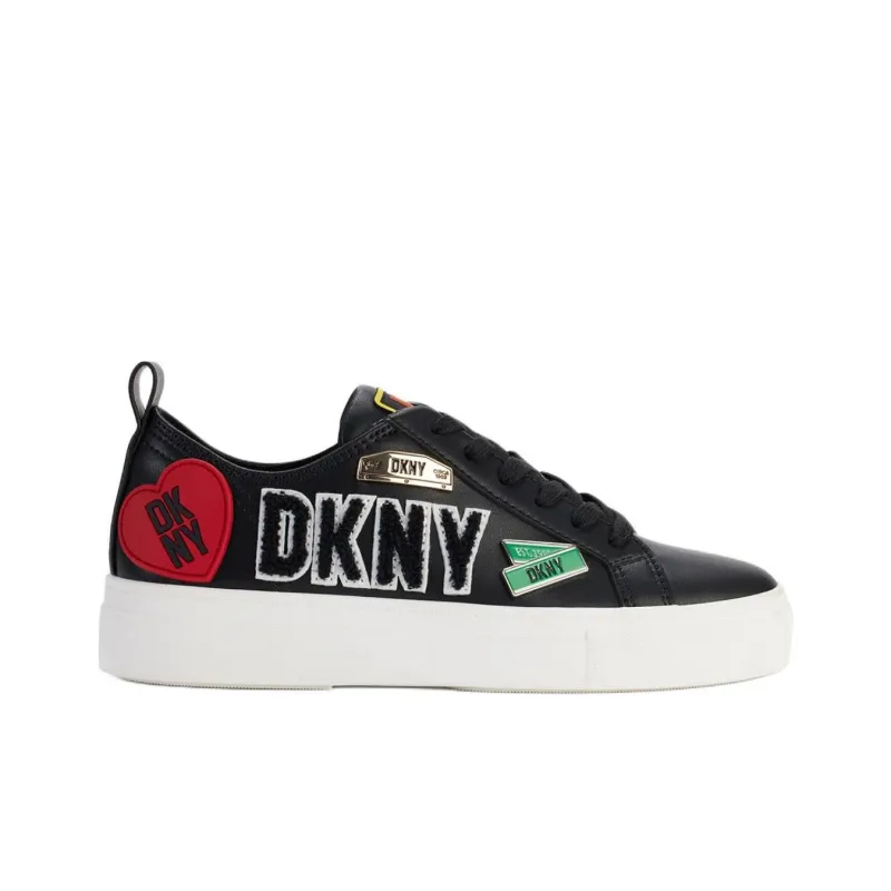 DKNY Low-Top Skateboard Shoes Women's Black-1