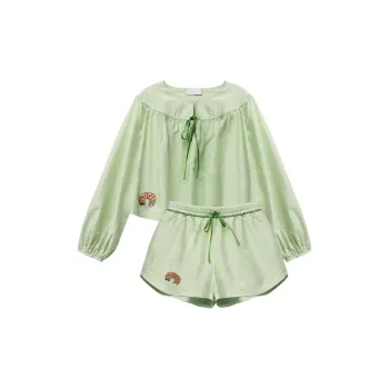 Sangluo Pajama Set Women's Green Jade Stone