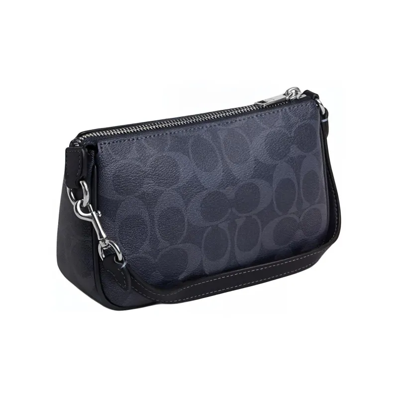 COACH Nolita PVC With Skin Shoulder Bag, Pochette, Handheld Handbag, Shoulder Bag Women's Purple-1