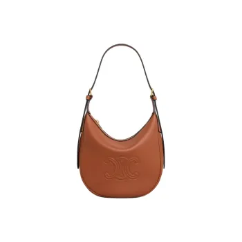 CELINE Soft Cow Leather Crossbody Bag, Shoulder Bag Women's Tawny