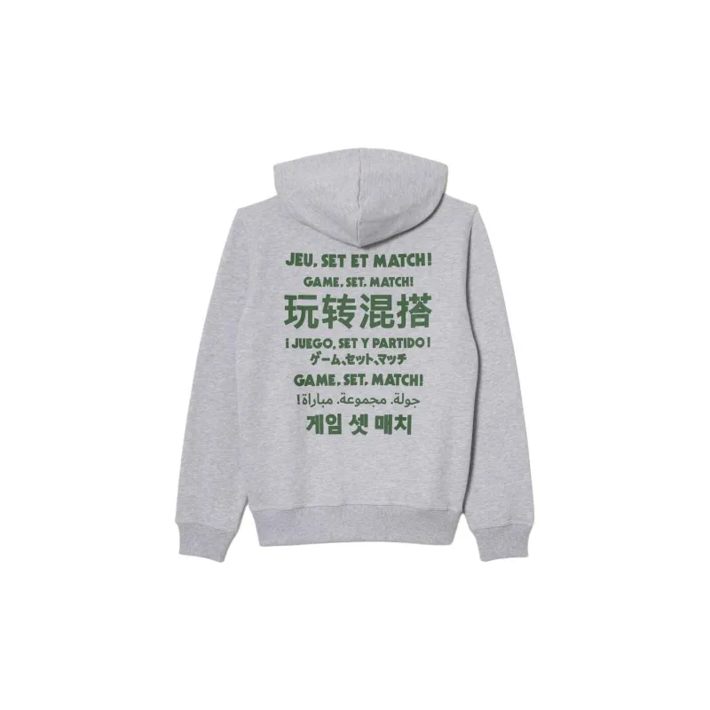 LACOSTE Slogan print Cotton Hoodie-1